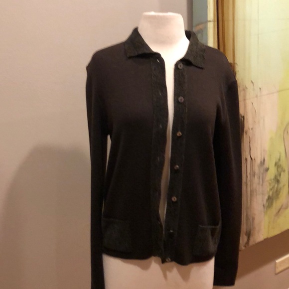 EUC ITALIAN CHOCOLATE BROWN SWEATER BY VICTOIRE - Picture 1 of 6